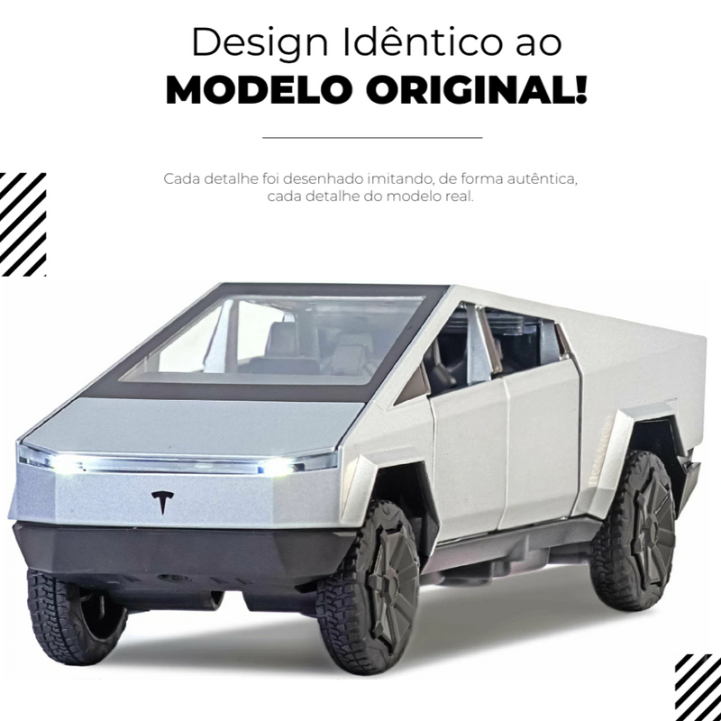 JettaMini's™ - Miniatura Tesla CyberTruck 1:32 + Trailer de Brinde