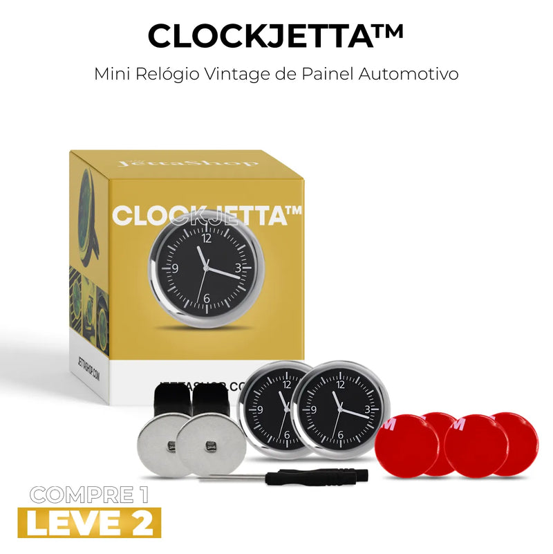 [PAGUE 1 LEVE 2] Mini Relógio Vintage de Painel Automotivo - ClockJetta™