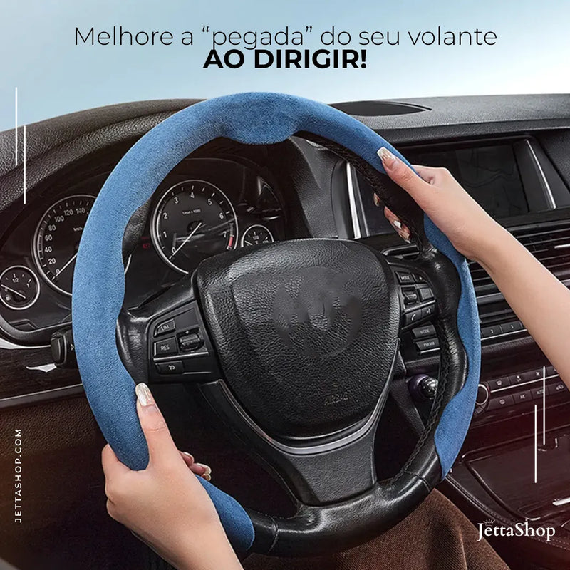 Capa de Volante em Alcântara Universal e Antiderrapante - Jetta VoltSlip™ [ESTOQUE LIMITADO]