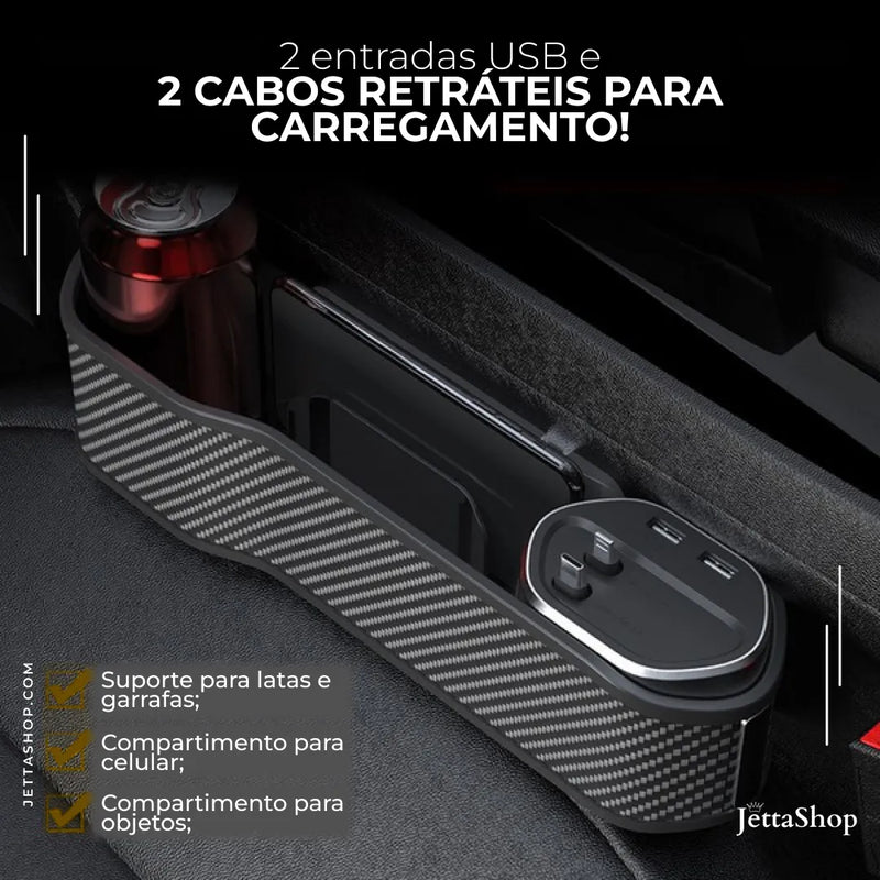 Jetta BuddyGap™ - Porta Objetos de Assento 3 em 1 Universal [PROMOÇÃO EXCLUSIVA]