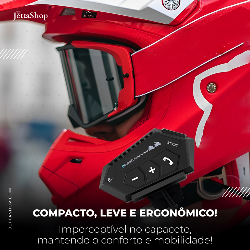 Fone de Ouvido Sem Fio para Capacete Universal - MicJetta™ [PROMOÇÃO RELÂMPAGO]