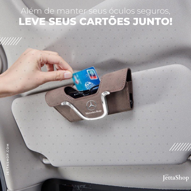 Porta Óculos Automotivo com Aba Magnética - Jetta MagLux™ [ESTOQUE LIMITADO]