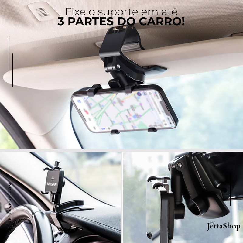 [COMPRE 1 LEVE 2] ClipJetta 2.0™ - Suporte de Celular Automotivo 3 em 1