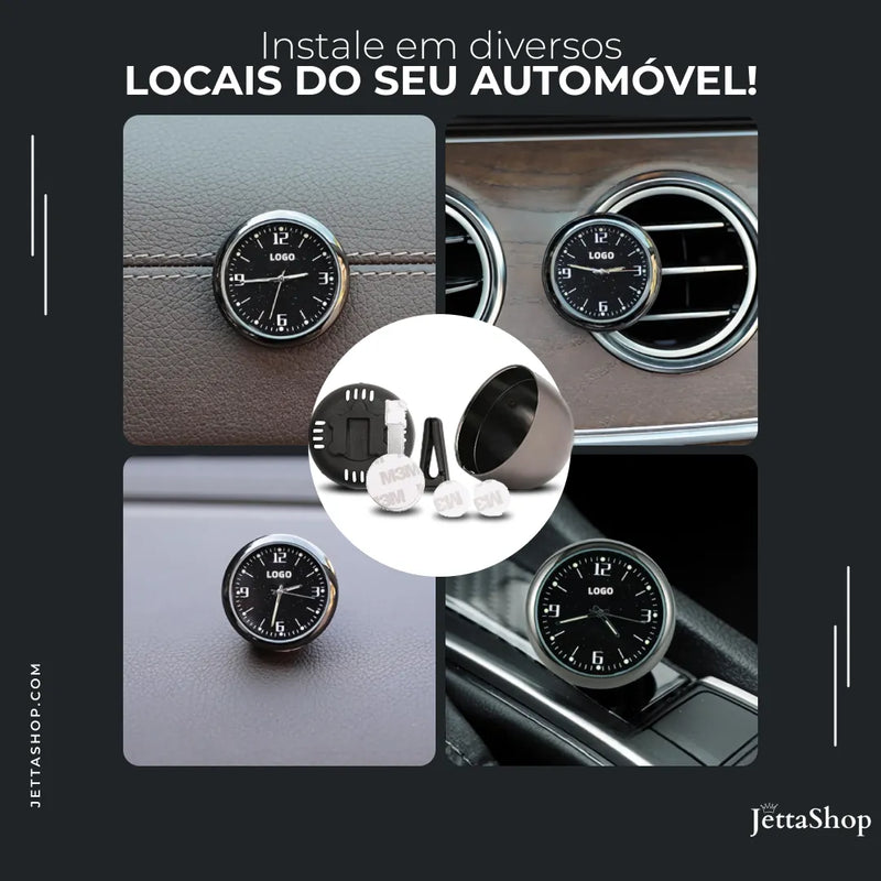 [COMPRE 1 LEVE 2] Mini Relógio Vintage de Painel Automotivo Personalizado - ClockJetta 2.0™