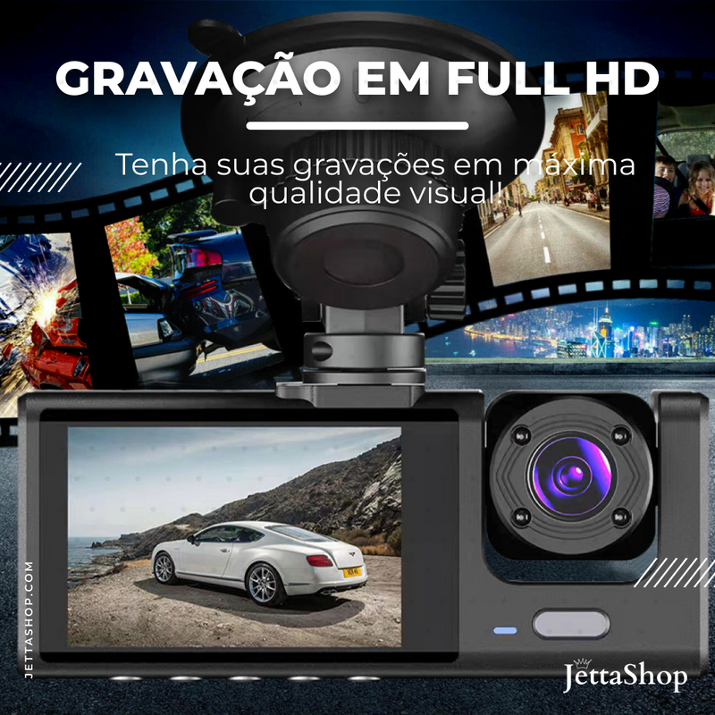 Câmera Veicular 3 em 1 com Visão Noturna - VisionJetta™ [BRINDE EXCLUSIVO PARA OS 50 PRIMEIROS]