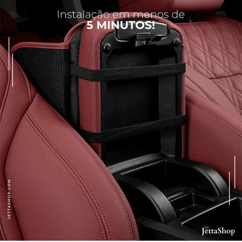 Jetta MaxComfort™ - Apoio de Braço Automotivo Em Couro Universal com Bolsos Laterais [PROMOÇÃO LIMITADA]