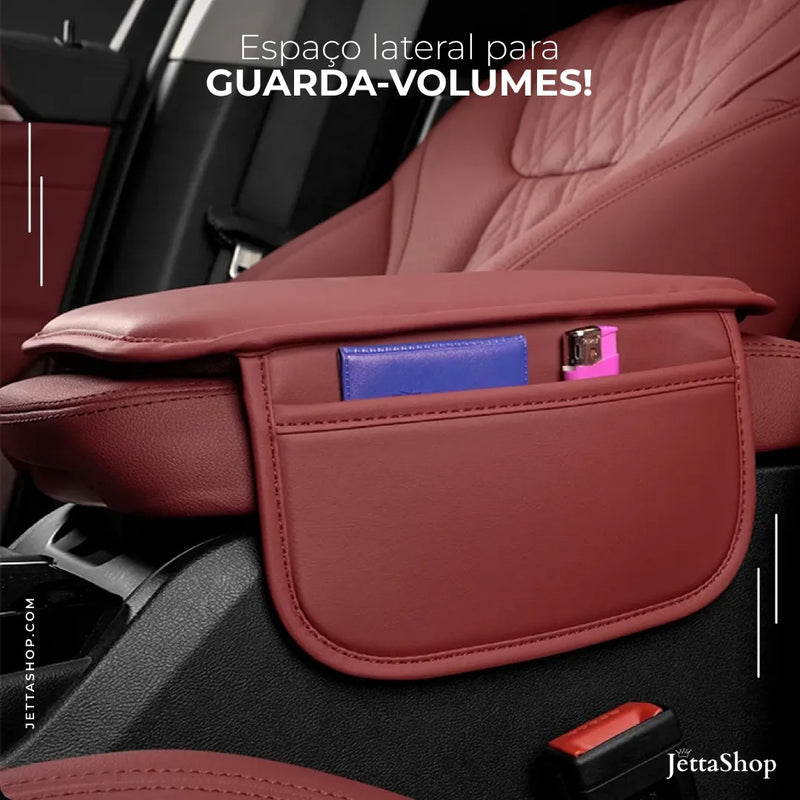 Jetta MaxComfort™ - Apoio de Braço Automotivo Em Couro Universal com Bolsos Laterais [PROMOÇÃO LIMITADA]