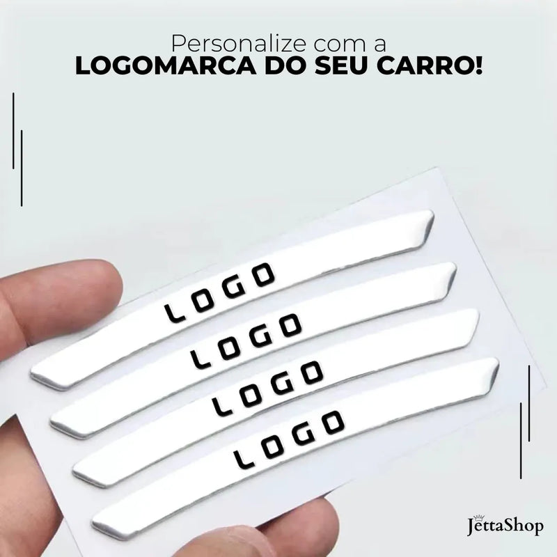 [PAGUE 2 LEVE 4] Kit de Adesivos Cromados para Rodas Personalizados - StickerJetta™