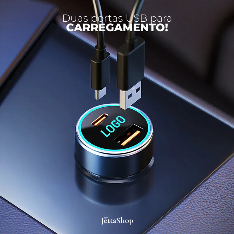 Carregador Turbo de Celular para Carros Personalizado - Jetta ChargeLed™ [PROMOÇÃO LIMITADA]