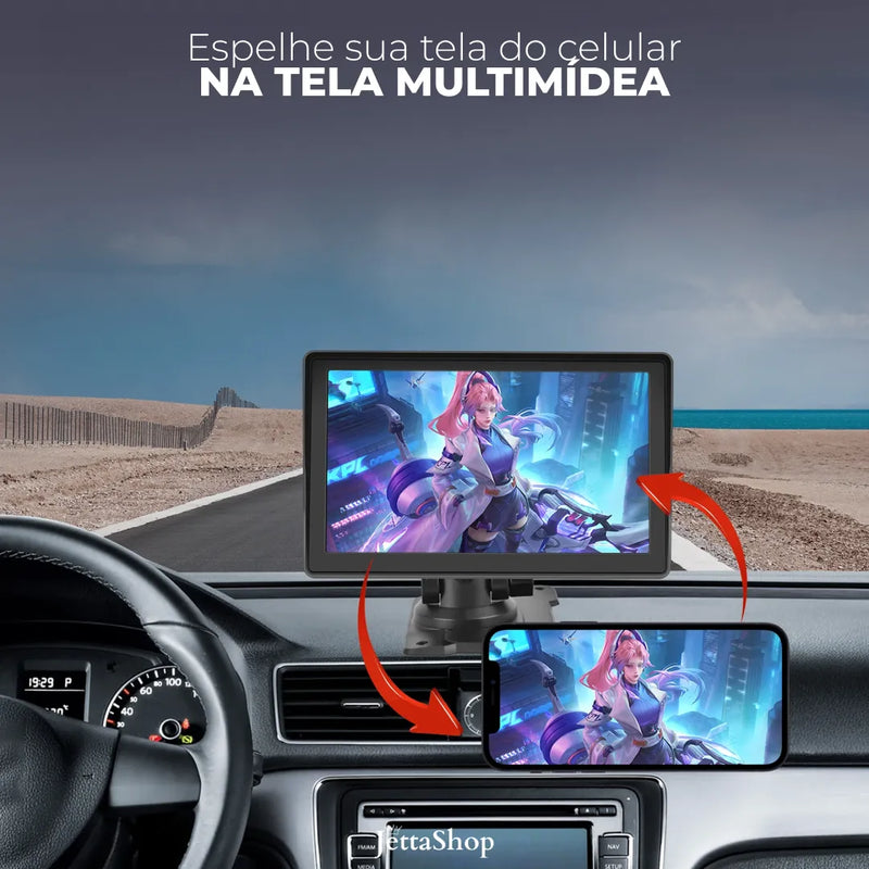 Multimídia CarPlay/Android Auto Universal Automotivo - Jetta MaxPlay™ [PROMOÇÃO LIMITADA]