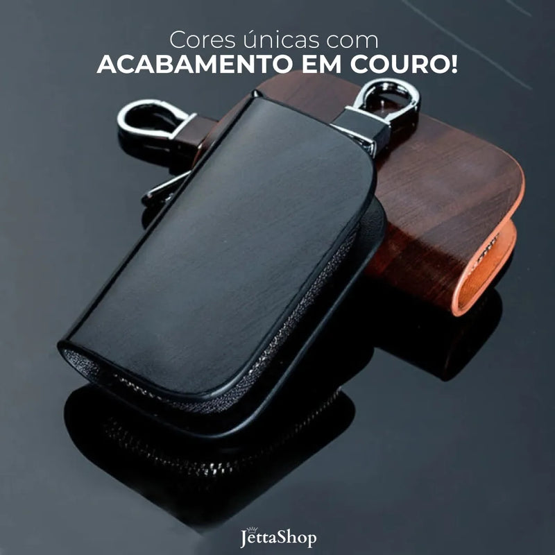 [PAGUE 1 LEVE 2] Capa de Chave Automotiva Artesanal em Couro - JettaLux™ (BLACK FRIDAY)