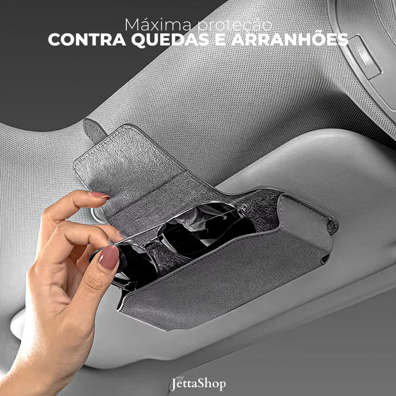 Porta Óculos Automotivo Personalizado com Aba Magnética - Jetta MagShell™