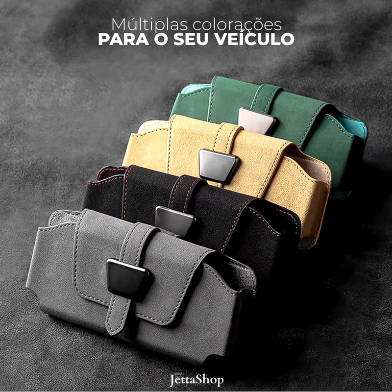 Porta Óculos Automotivo Personalizado com Aba Magnética - Jetta MagShell™