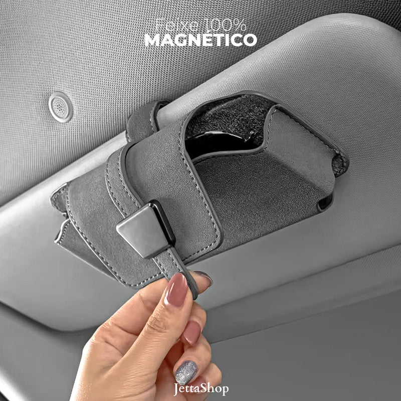 Porta Óculos Automotivo Personalizado com Aba Magnética - Jetta MagShell™