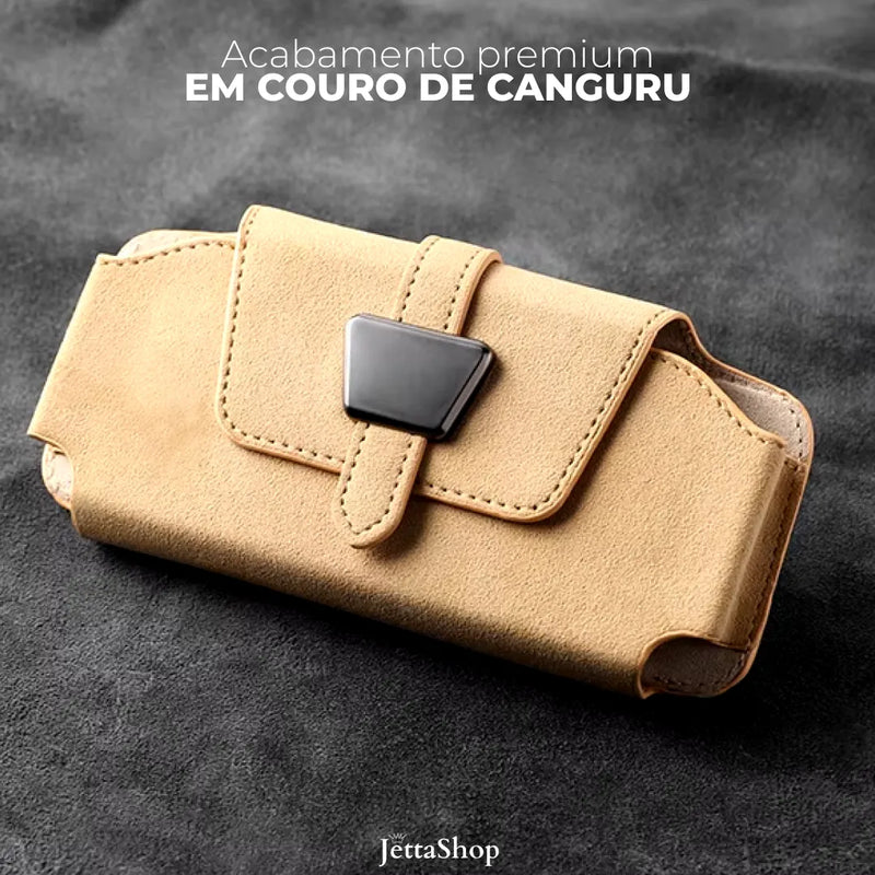 Porta Óculos Automotivo Personalizado com Aba Magnética - Jetta MagShell™