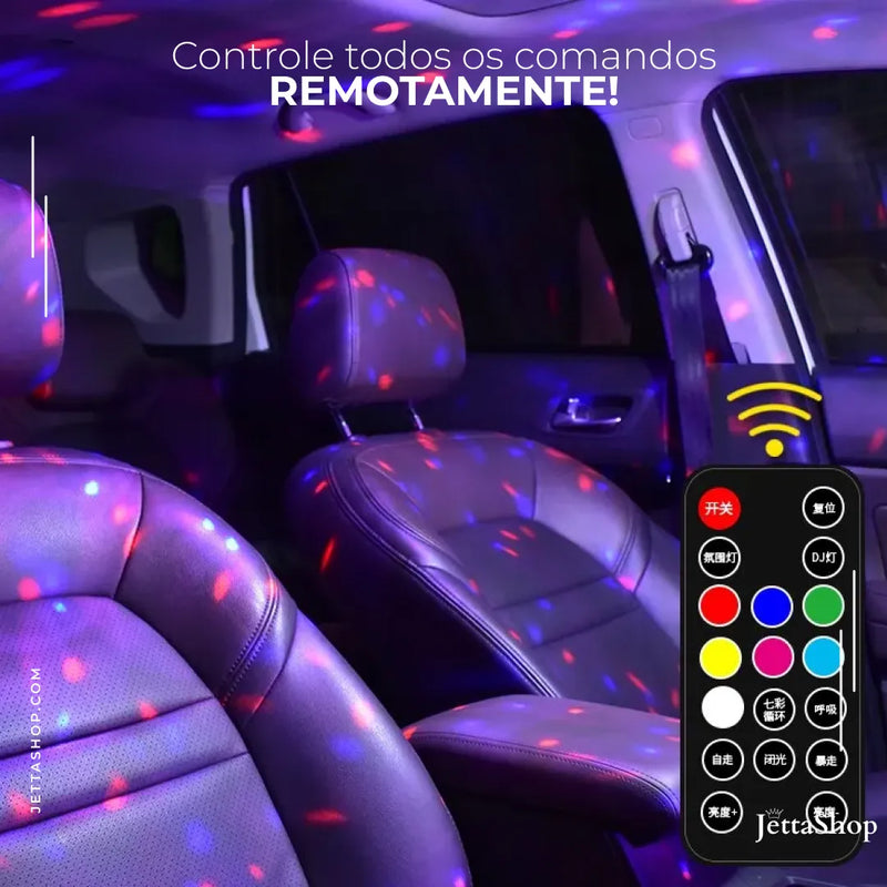 Jetta AutoLamp™ - Luz Ambiente Rítmica RGB de Interior Automotivo + Brinde Exclusivo