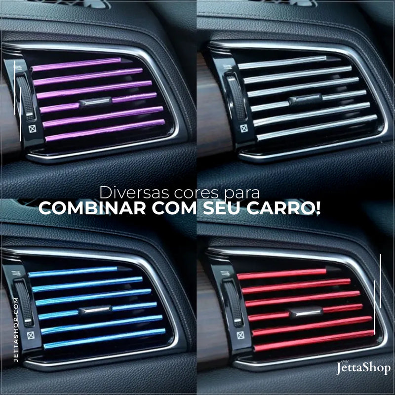 Style Jetta Air™ - Tiras para Saída de Ar Universal Personalizadas [10 PEÇAS]