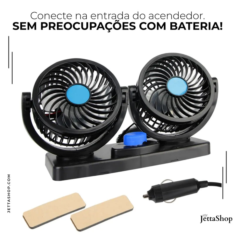 VentJetta™ - Ventilador Duplo para Carros 360º [PROMOÇÃO LIMITADA ATÉ HOJE 23:59]