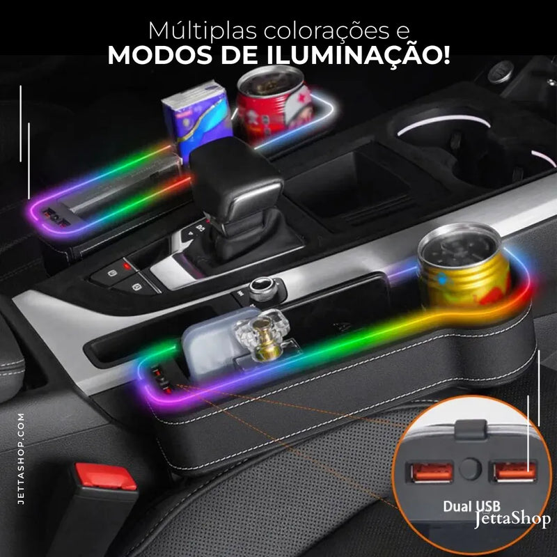 Jetta LedOrganize™ - Porta Objetos 3 em 1 de Assento com LED [PROMOÇÃO EXCLUSIVA]