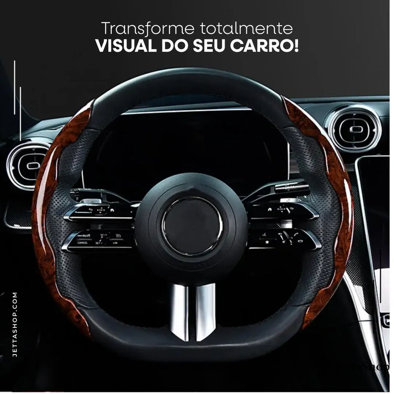 Capa de Volante Universal Amadeirada - Jetta VoltWood™ [PROMOÇÃO LIMITADA ATÉ HOJE 23:59]