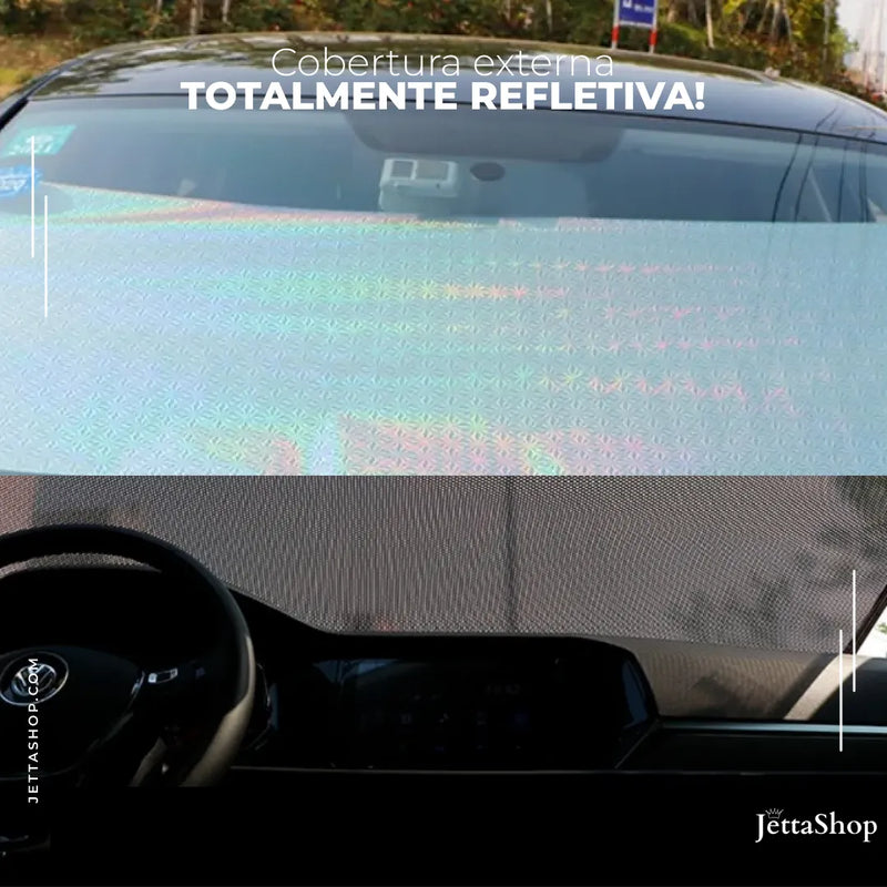 Cortina Retrátil e Universal de Parabrisa Automotivo - Jetta SunFree™ [ESQUENTA BLACK FRIDAY]