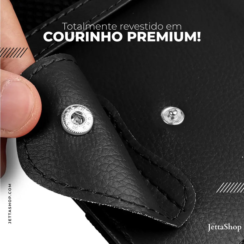 Organizador de Tapa Sol em Couro Automotivo Personalizado - Jetta SunShade™ [ESPECIAL PRÉ BLACK FRIDAY]