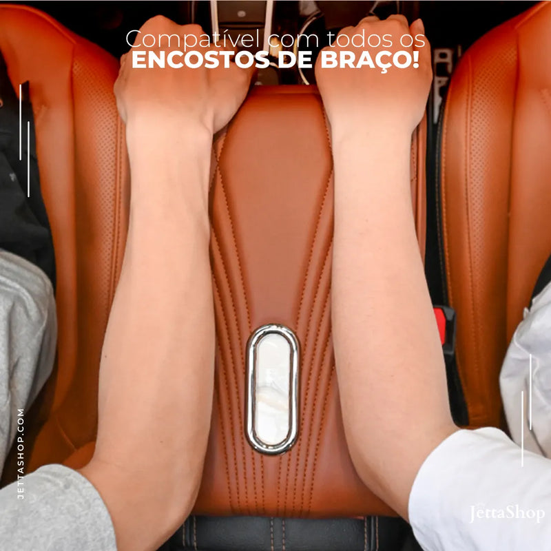 Jetta CleanComfort™ - Apoio de Braço Em Couro com Porta Lenço Automotivo [PROMOÇÃO LIMITADA]