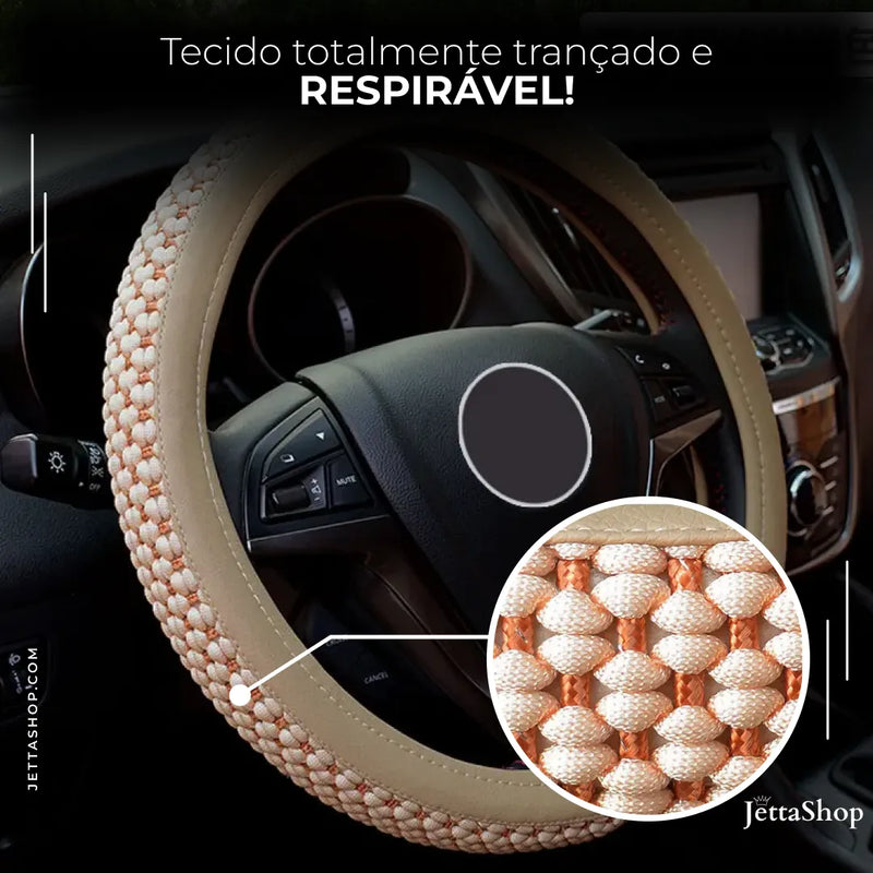 Capa de Volante Universal Trançada - Jetta VoltMax™ [PROMOÇÃO LIMITADA ATÉ HOJE 23:59]