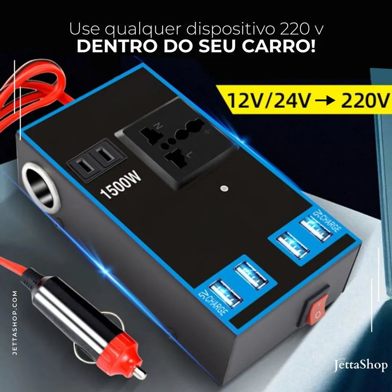 Inversor de Potência para Acendedor de Cigarro Automotivo Multiuso - Jetta ChargeInverter™ [ESTOQUE LIMITADO]