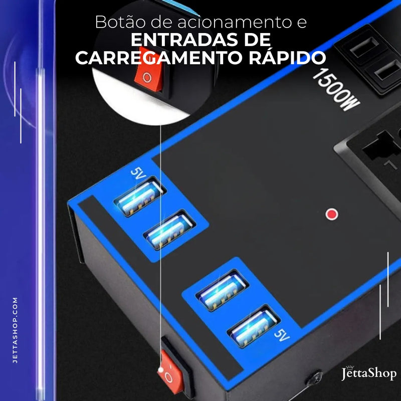 Inversor de Potência para Acendedor de Cigarro Automotivo Multiuso - Jetta ChargeInverter™ [ESTOQUE LIMITADO]