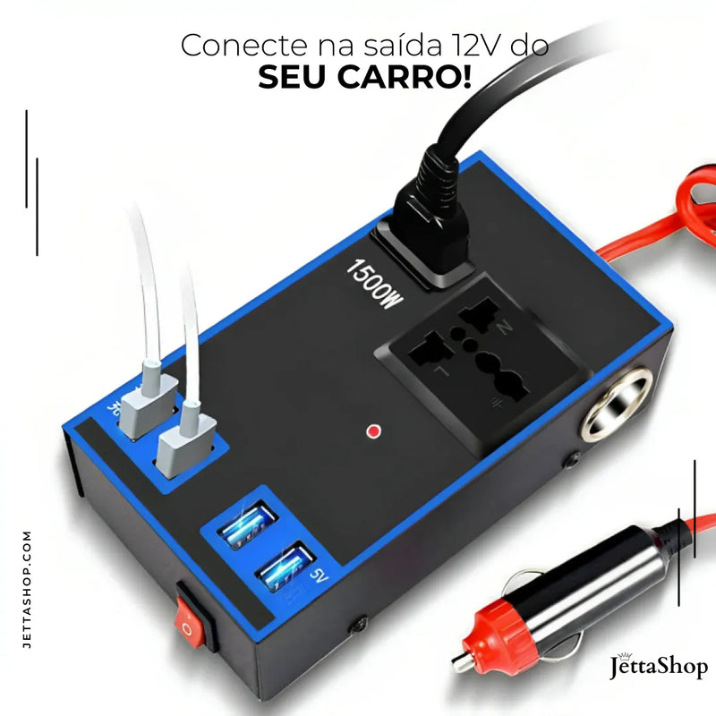 Inversor de Potência para Acendedor de Cigarro Automotivo Multiuso - Jetta ChargeInverter™ [ESTOQUE LIMITADO]