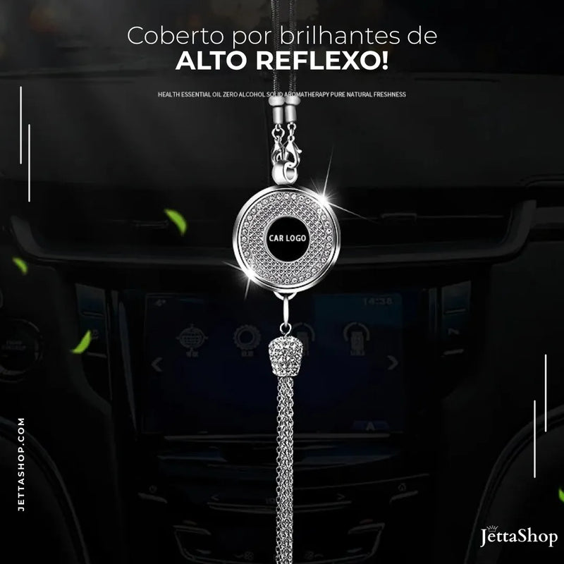 Porta Perfumes em Strass de Aromaterapia para Carros Personalizado - Jetta PerfuLux™ [PROMOÇÃO EXCLUSIVA]