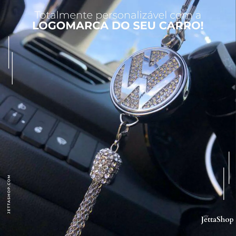 Porta Perfumes em Strass de Aromaterapia para Carros Personalizado - Jetta PerfuLux™ [PROMOÇÃO EXCLUSIVA]