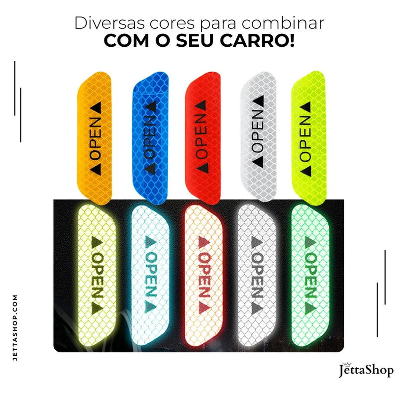 [COMPRE 4 LEVE 8] Adesivos Refletivos para Portas Automotivo - Jetta StickDoor™