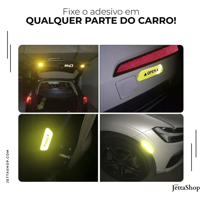 [COMPRE 4 LEVE 8] Adesivos Refletivos para Portas Automotivo - Jetta StickDoor™