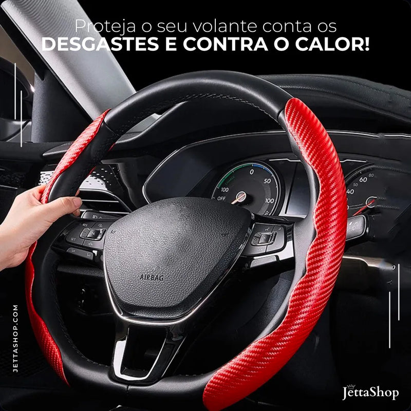 VoltCarbon™ - Capa Antiderrapante de Volante Universal [BRINDE EXCLUSIVO PARA OS 100 PRIMEIROS]