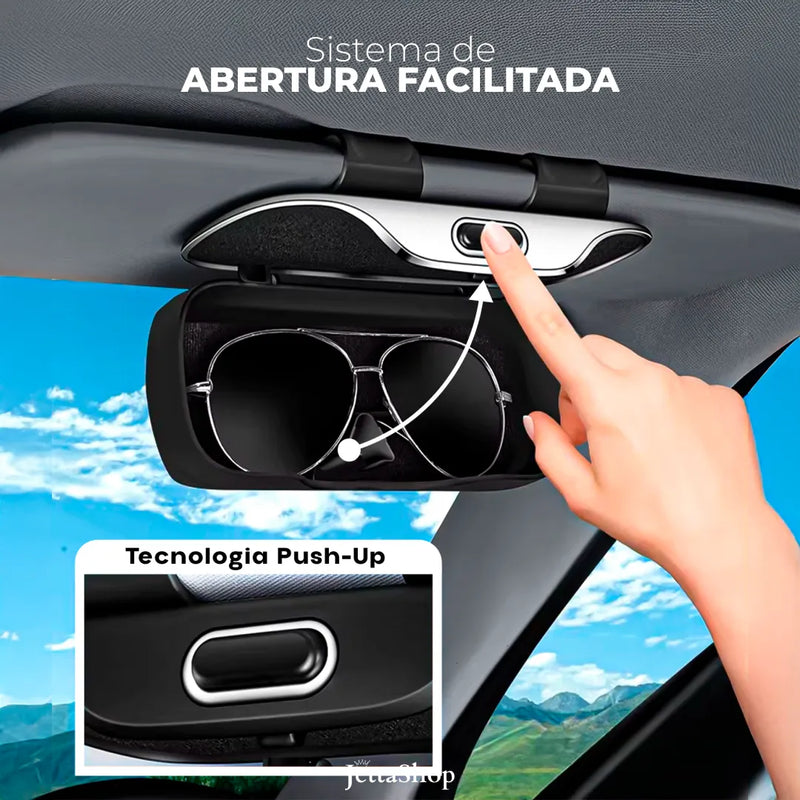 Porta Óculos Automotivo Personalizado - ClickJetta™ [PROMOÇÃO LIMITADA ATÉ HOJE 23:59]