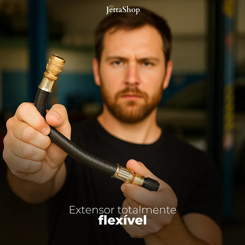 Jetta FlexValve™ – Extensor Flexível Universal para Válvula de Pneu [USO EFICIENTE]