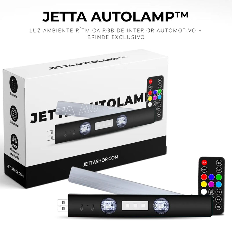 Jetta AutoLamp™ - Luz Ambiente Rítmica RGB de Interior Automotivo + Brinde Exclusivo