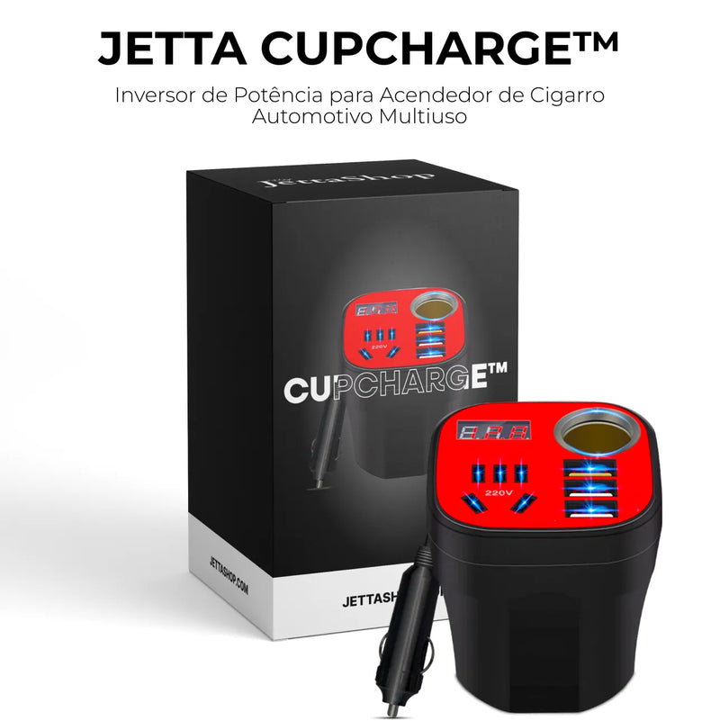 Inversor de Potência para Acendedor de Cigarro Automotivo Multiuso - Jetta CupCharge™