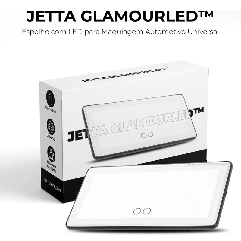 Espelho com LED para Maquiagem Automotivo Universal - Jetta GlamourLed™ [PROMOÇÃO LIMITADA]