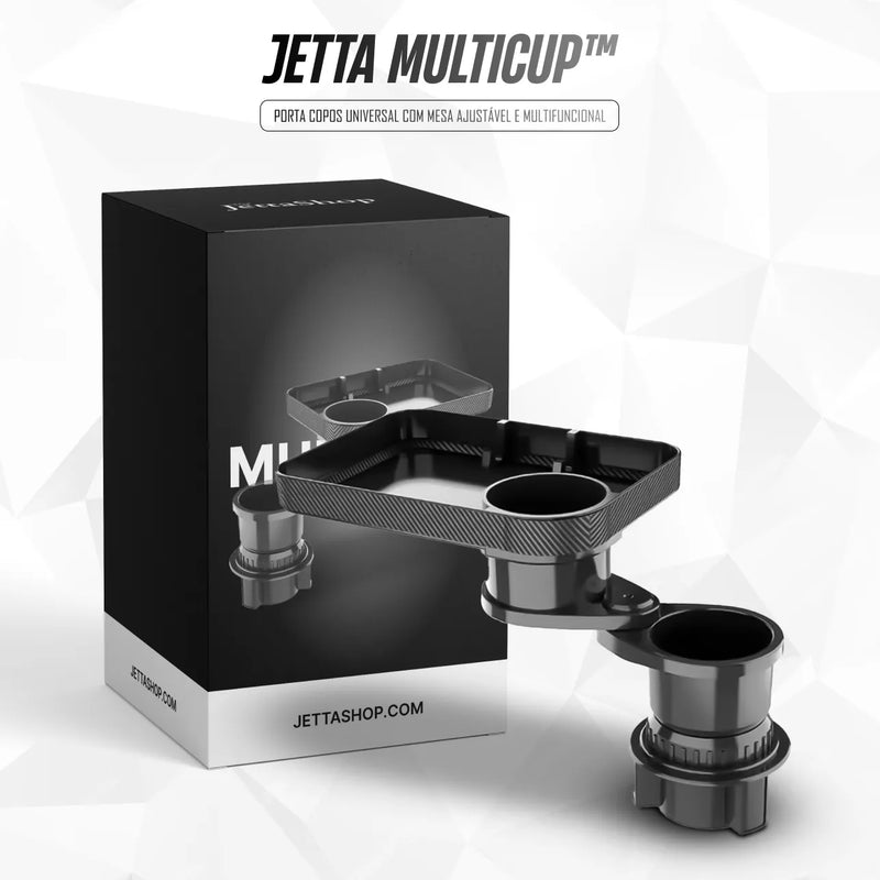 Porta Copos Universal com Mesa Ajustável e Multifuncional - Jetta MultiCup™