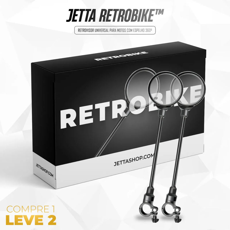 Retrovisor Universal para Motos com Espelho 360º - Jetta RetroBike™ [PAGUE 1 LEVE 2]