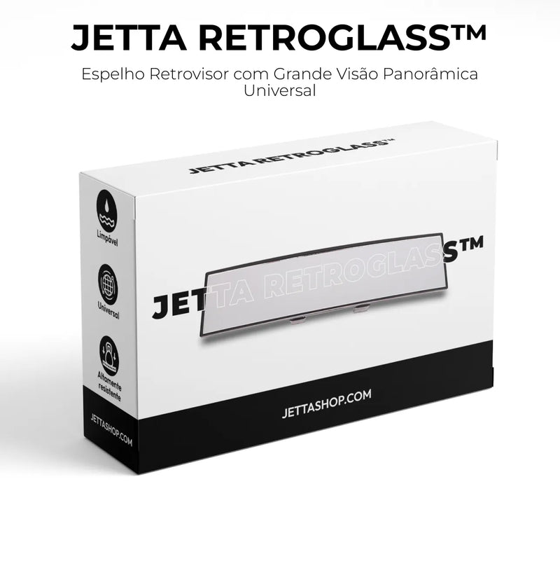 Jetta RetroGlass™️ – Espelho Retrovisor com Grande Visão Panorâmica Universal