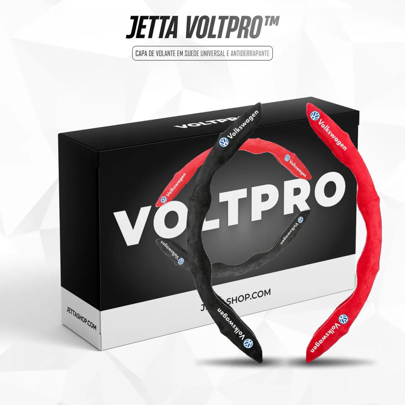 Capa de Volante em Suede Universal e Antiderrapante - Jetta VoltPro™ [PERSONALIZADA COM A MARCA DO SEU CARRO]