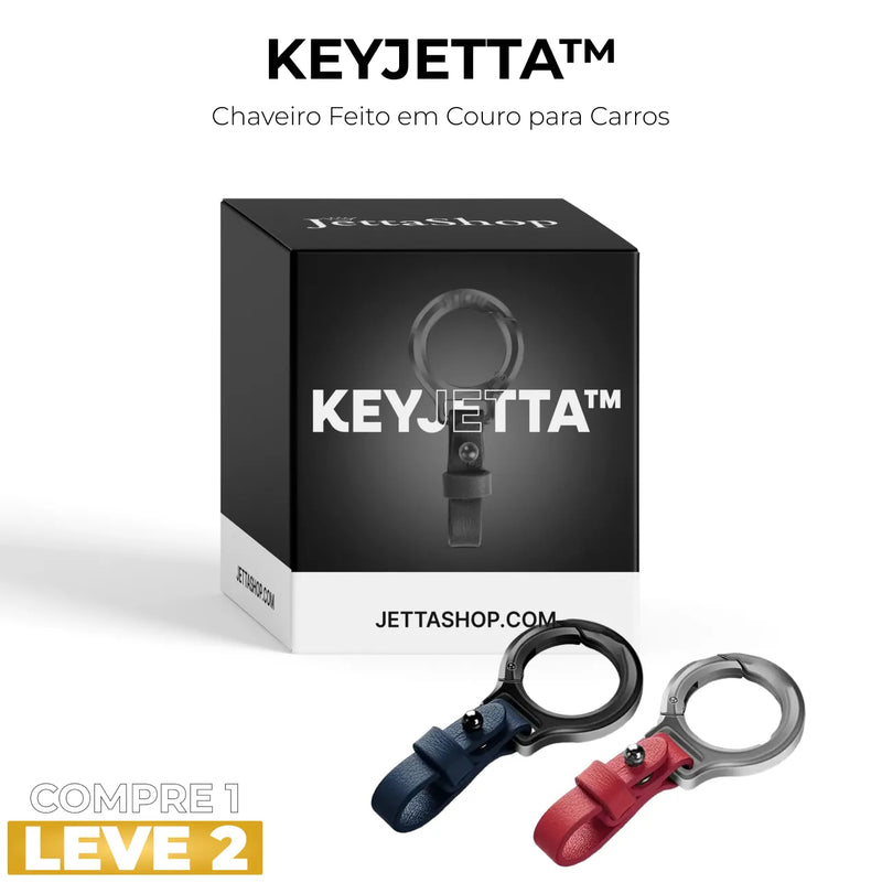 [PAGUE 1 LEVE 2] Chaveiro Feito em Couro para Carros - KeyJetta™