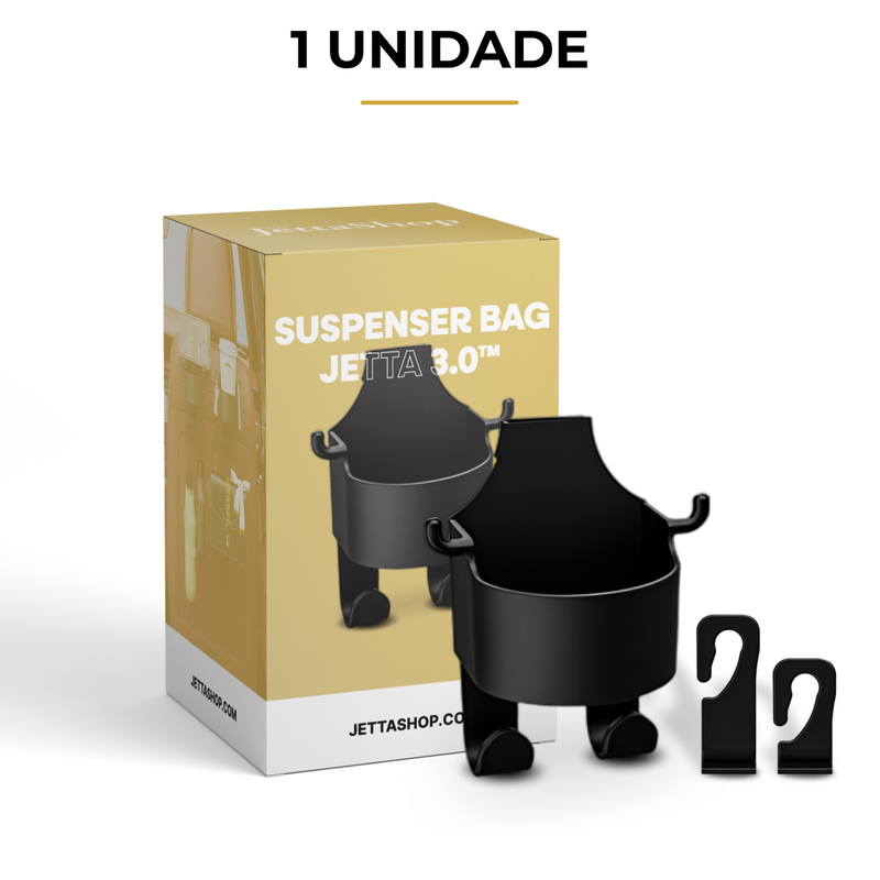 Suporte de Bolsas e Sacolas com Porta Copo para Carros - Suspenser Bag Jetta 3.0™