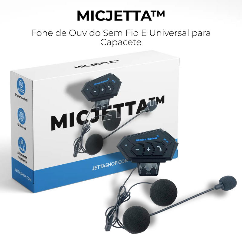 Fone de Ouvido Sem Fio para Capacete Universal - MicJetta™ [PROMOÇÃO RELÂMPAGO]