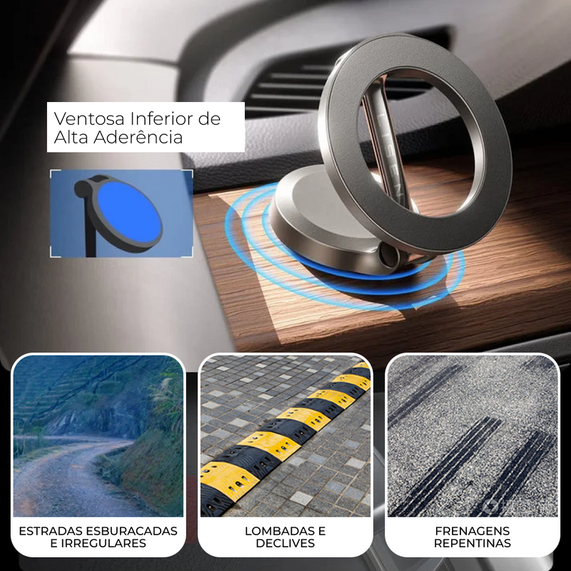 Suporte Automotivo de Celular Magnético - Hold360º™️ (BRINDE EXCLUSIVO + FRETE GRÁTIS)