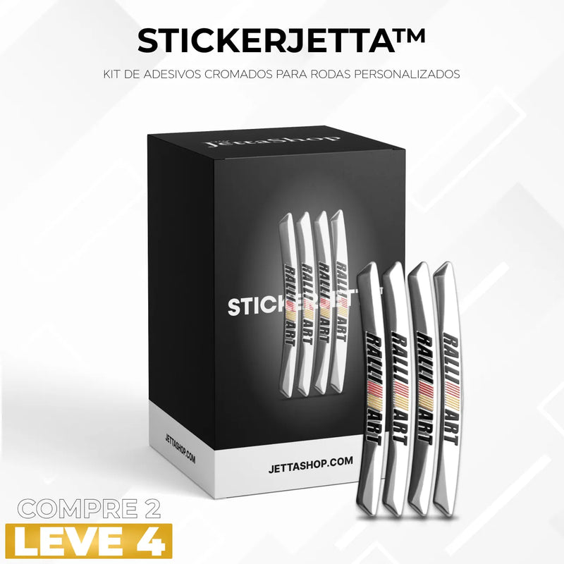 [PAGUE 2 LEVE 4] Kit de Adesivos Cromados para Rodas Personalizados - StickerJetta™